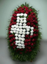 Funeral bouquet of carnations